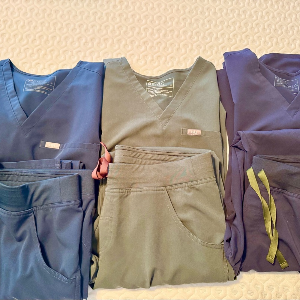 Figs Women's Scrub Set - Blue, Olive, Purple